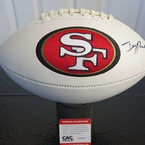 Jerry Rice 49er Signed Logo Football W/COA